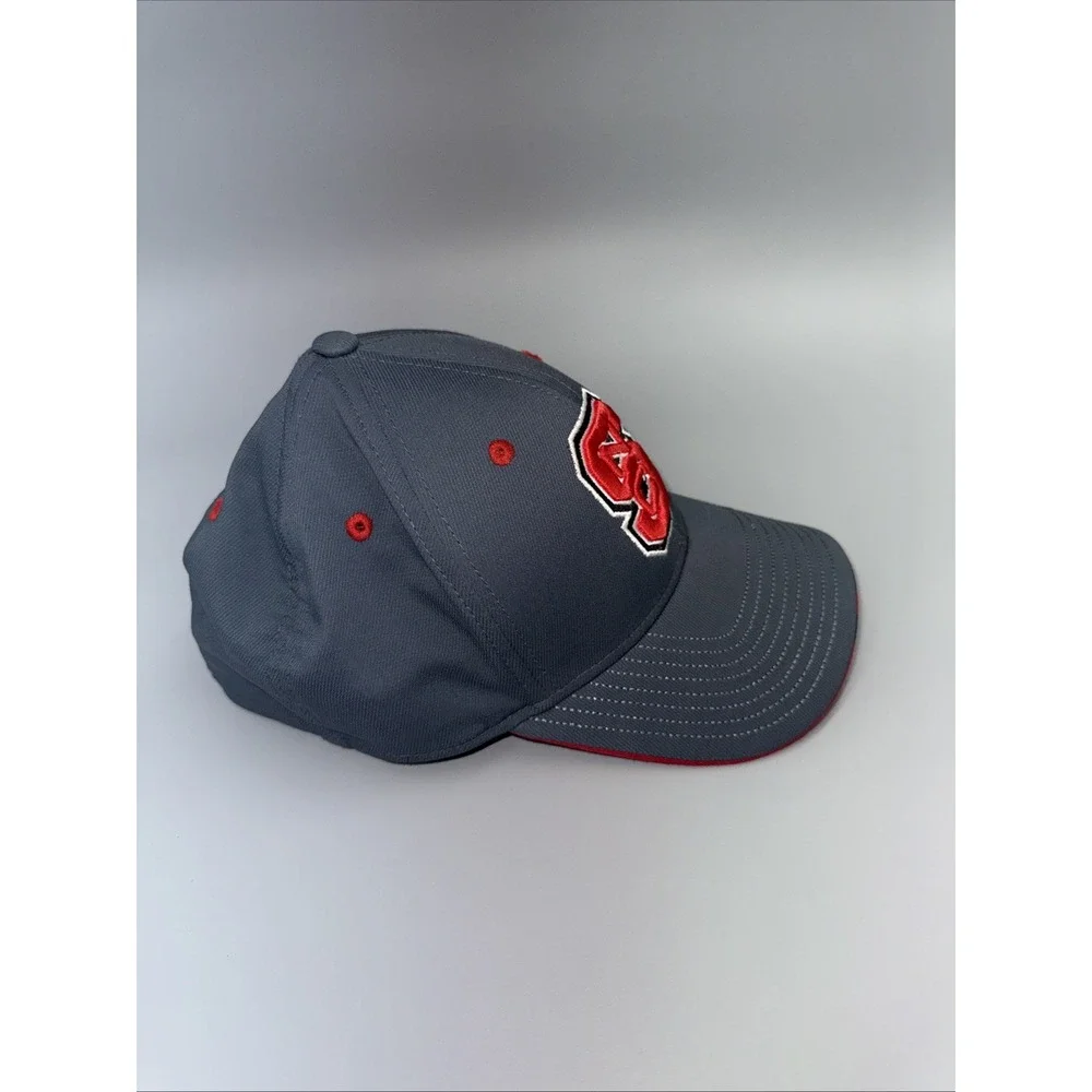 NC State Wolfpack Hat Cap Men's Gray/Red‎  NCAA Embroidered Sz L/XL